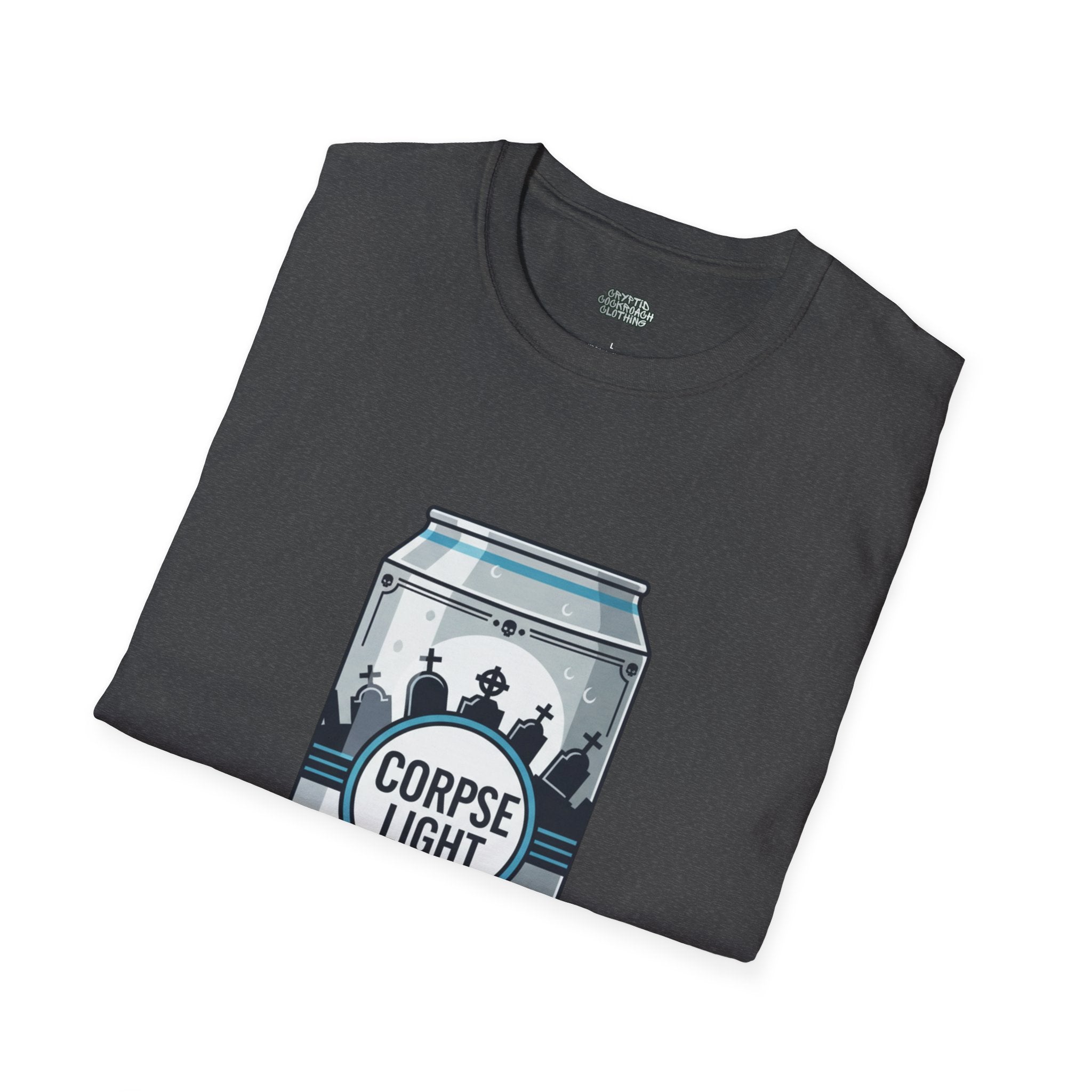 Corpse Light Beer T-Shirt — Gothic Vintage Beer Can Graphic Tee