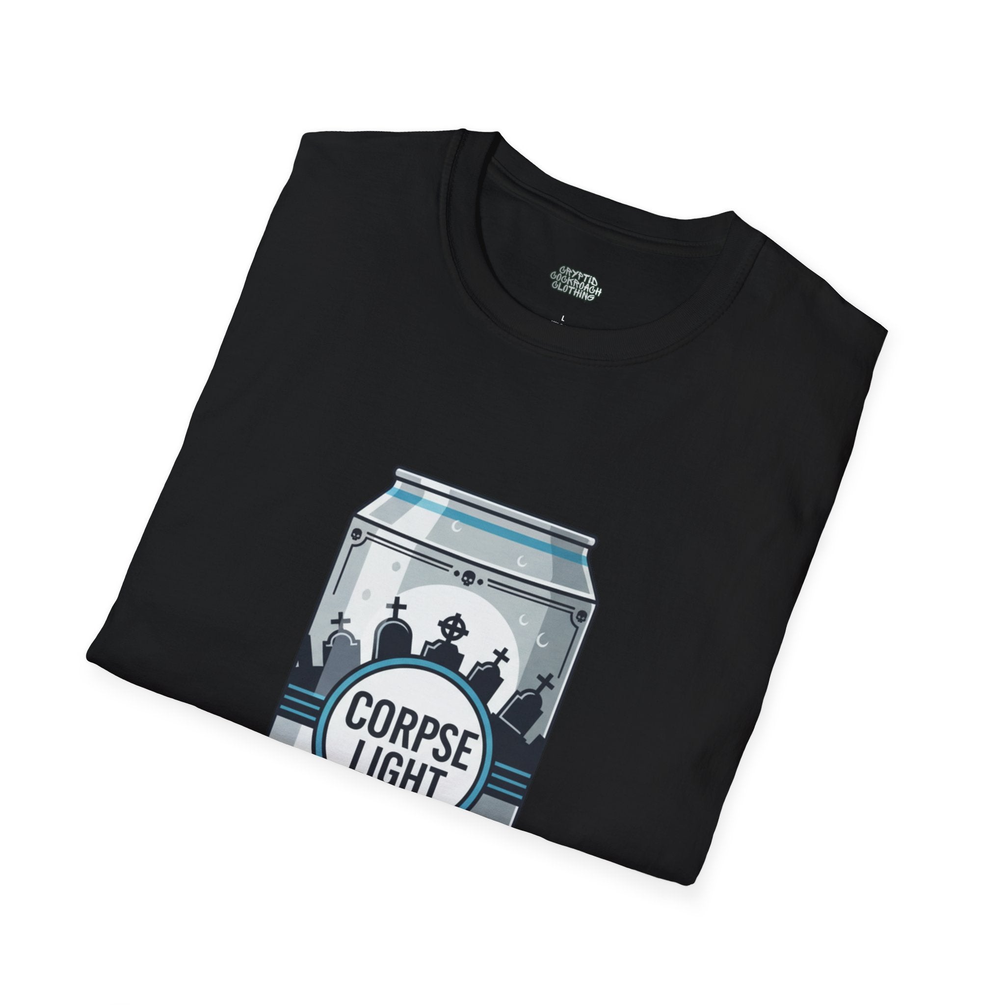 Corpse Light Beer T-Shirt — Gothic Vintage Beer Can Graphic Tee
