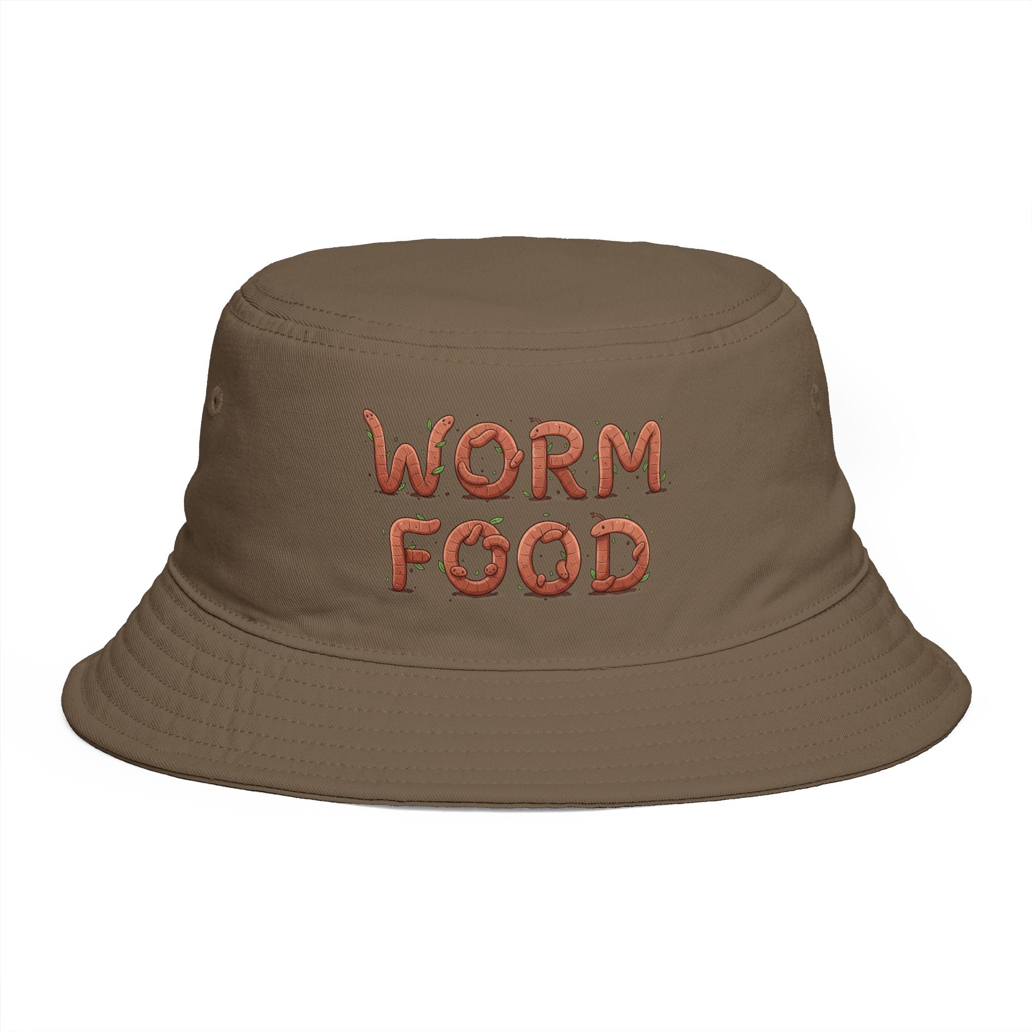 Bucket Hat - "WORM FOOD" Garden/Nature Bucket Hat
