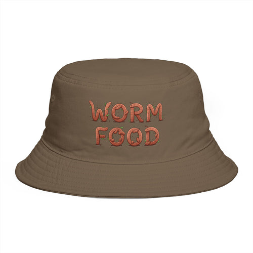 Bucket Hat - "WORM FOOD" Garden/Nature Bucket Hat