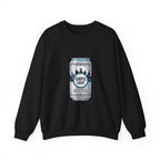 Crewneck Sweatshirt — 'Corpse Light' Beer Can Graphic Pullover