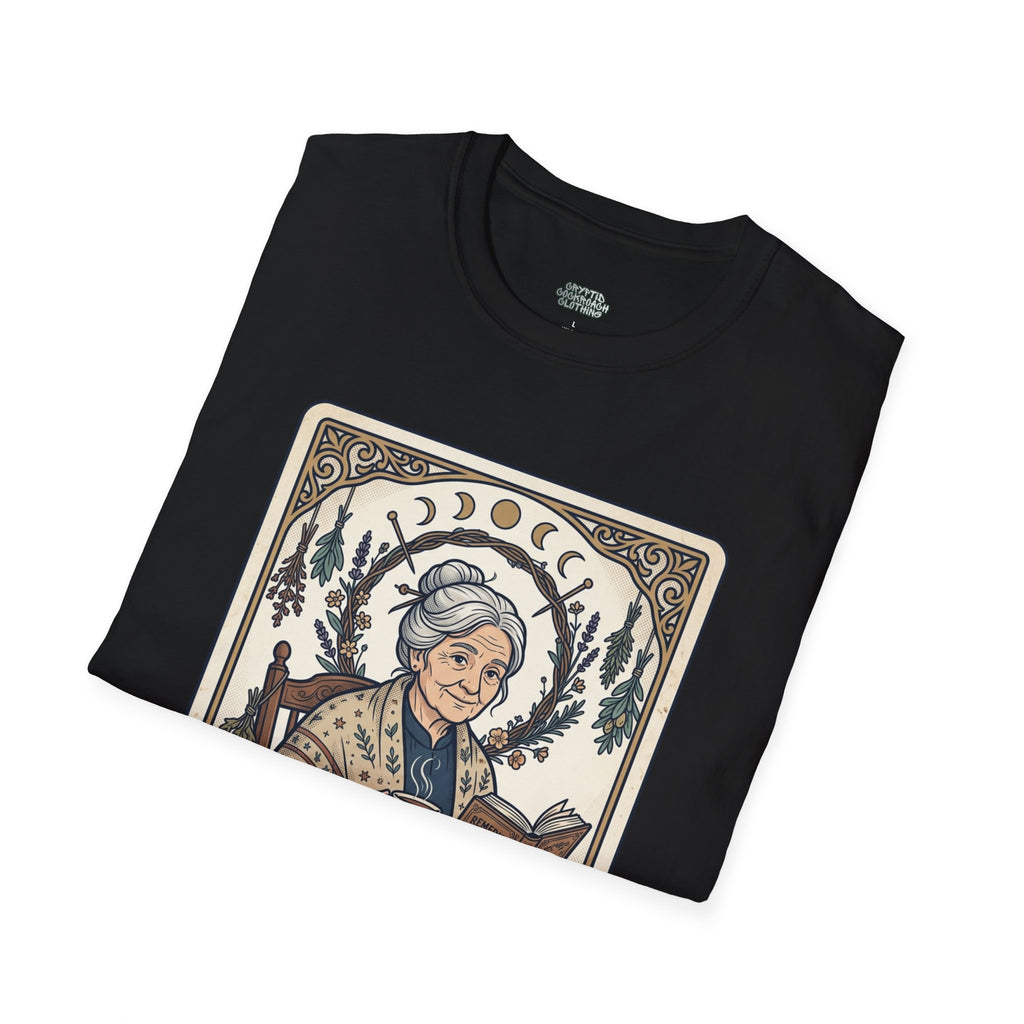 The Grandmother Vintage Tarot-Style T-Shirt — Cozy Wise Woman Graphic Tee