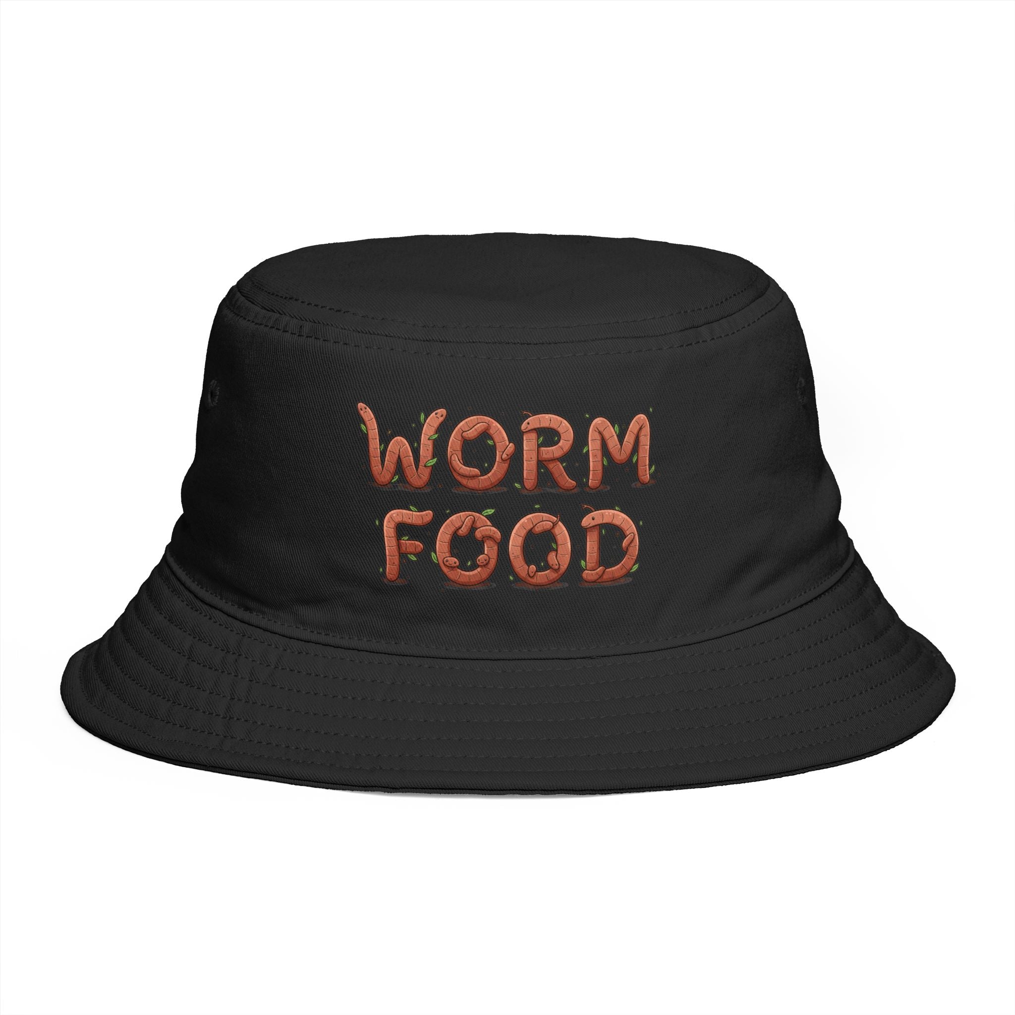 Bucket Hat - "WORM FOOD" Garden/Nature Bucket Hat