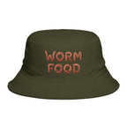Bucket Hat - "WORM FOOD" Garden/Nature Bucket Hat