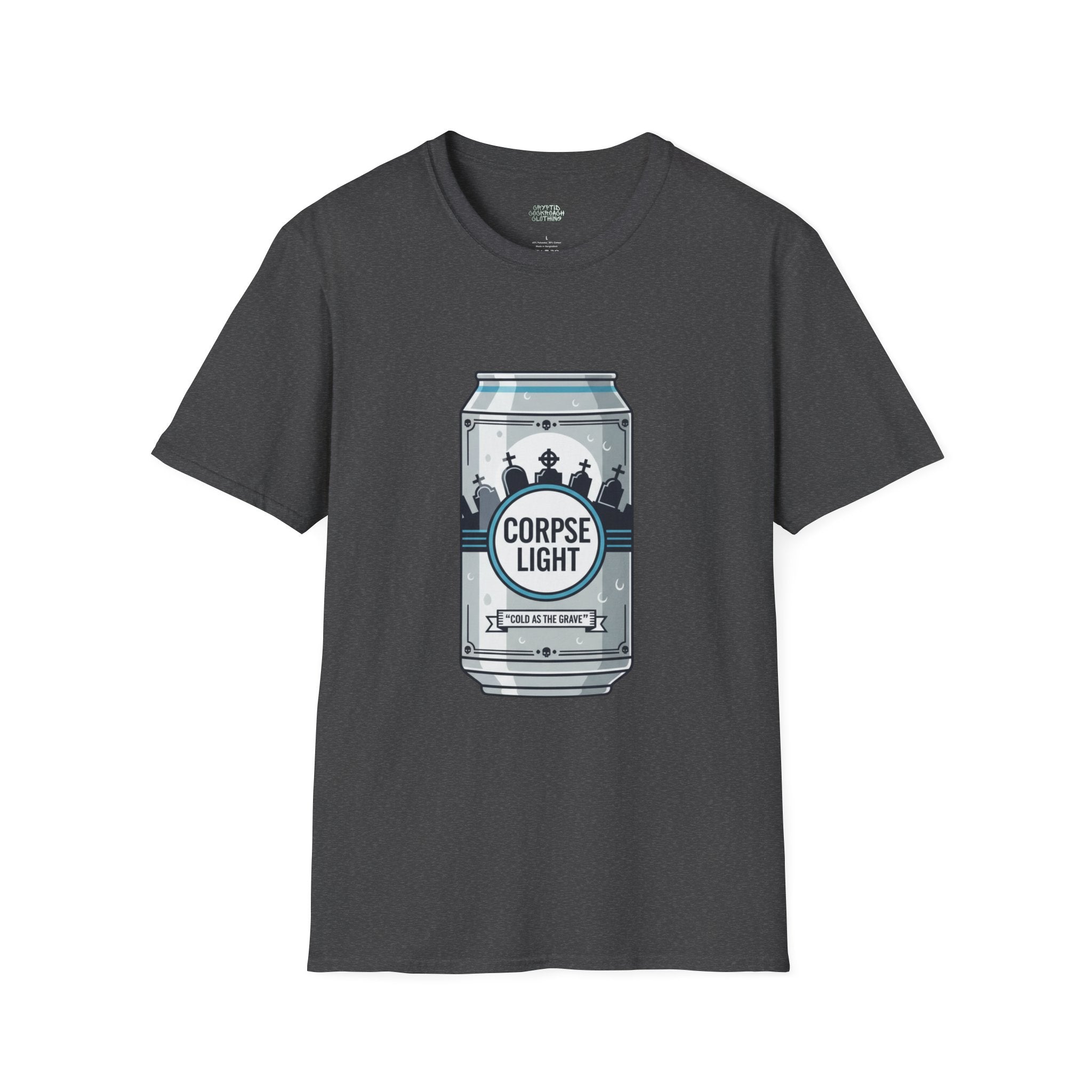 Corpse Light Beer T-Shirt — Gothic Vintage Beer Can Graphic Tee