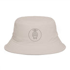 Rust Brown Bucket Hat with Minimal Scarab Emblem — Casual Sun & Streetwear Accessory